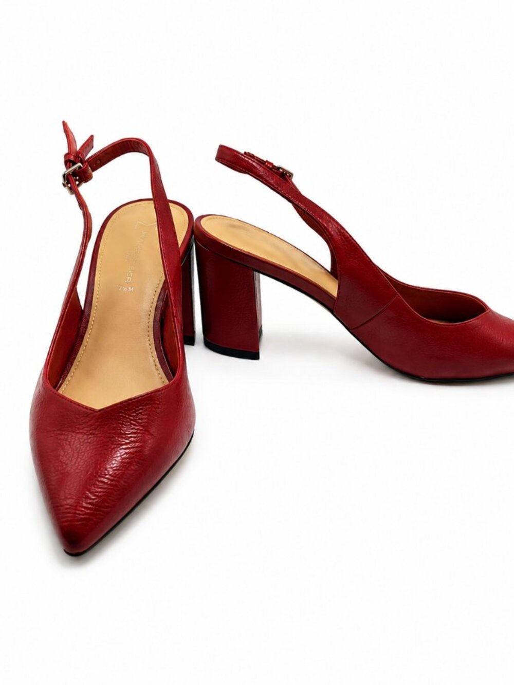 Marc Fisher Red Slingback Block Heels Size 7.5M